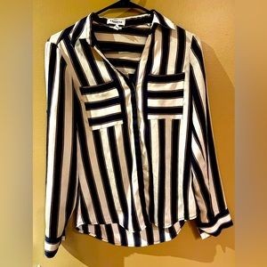 EXPRESS Portofino Shirt - white with navy